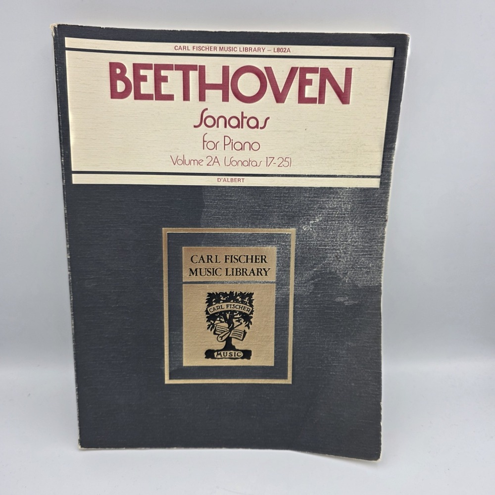 Beethoven Sonatas Piano Vol 2A Sonatas 17-25 Carl Fischer Music Booklet 1981